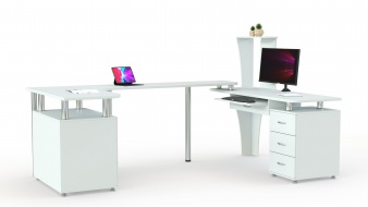 Угловой письменный стол для двоих Рим 1 BMS по индивидуальному размеру