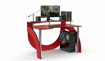 Геймерский стол Скилл тип 5 BMS красного цвета