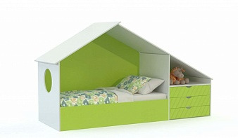 Зеленая Кровать-домик Монти 7 BMS