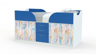 Синяя Детская кровать Карлсон Мини BMS
