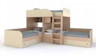 Трехместная двухъярусная кровать Маркиз 33 BMS по индивидуальным размерам