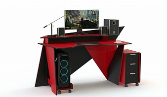Игровой стол Манхеттен-5 BMS красного цвета