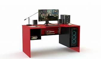 Геймерский стол Мадрид-8 BMS красного цвета