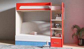 Кровать-чердак с диваном Сюрприз 24 BMS по индивидуальным размерам