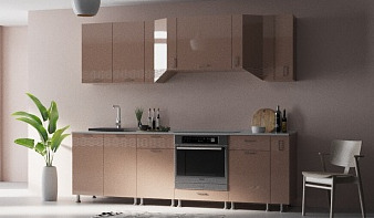Кухня Анастасия-6 BMS коричневого цвета