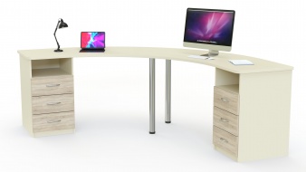 Письменный стол для двоих Юкатан 53 BMS по индивидуальному размеру