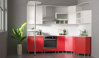 Кухня Стайл-1 BMS красного цвета