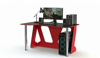 Геймерский стол Финн-3 BMS красного цвета