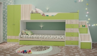 Детская двухъярусная кровать Н-2 BMS для детской спальни