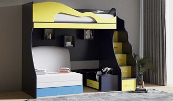 Детская кровать с диваном Нина 3.2 BMS по индивидуальным размерам