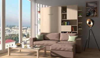 Вертикальная Шкаф-кровать с диваном Диалог BMS