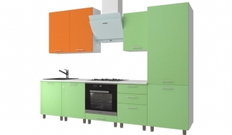 Кухня Модерн Оранж BMS зеленого цвета