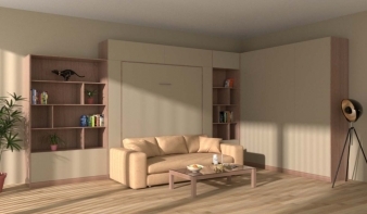 Двуспальная Шкаф-кровать с диваном Дино BMS