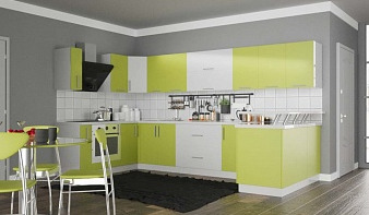 Кухня Лайм-103 BMS зеленого цвета