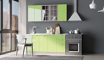Кухня Эвкалипт 1 BMS зеленого цвета