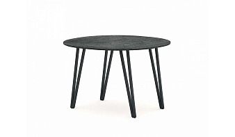 Кухонный стол Лира 2 черного цвета BMS