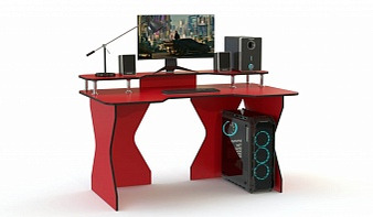 Геймерский стол Джек-5 BMS красного цвета