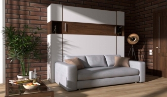 Двуспальная Шкаф-кровать с диваном Браво BMS