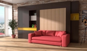 Двуспальная Шкаф-кровать с диваном Флора 2 BMS