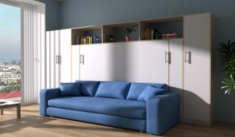 Двуспальная Шкаф-кровать с диваном Элли 10 BMS