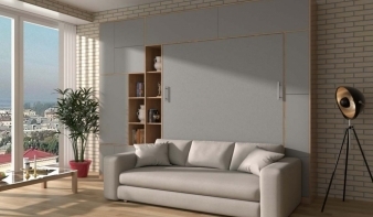 Вертикальная Шкаф-кровать с диваном Жером BMS