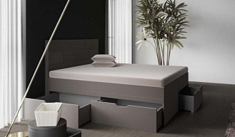 Дизайнерская Кровать с 3 ящиками Жасмин 12 BMS