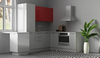 Кухня Розамунд-1 BMS красного цвета