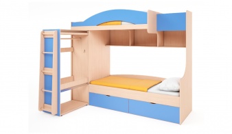 Кровать чердак Облачко 5м BMS со шкафом