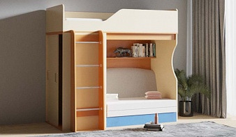 Кровать-чердак с диваном Лесси 23 BMS по индивидуальным размерам