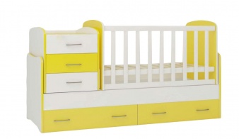 Желтая Детская кровать Afina BMS