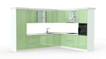 Кухня Кира 30 BMS зеленого цвета