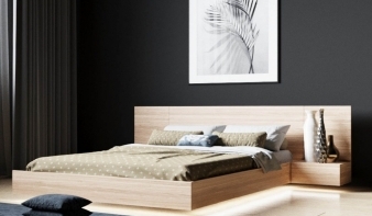 Двуспальная кровать с подсветкой Хейли-99