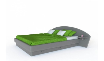 Двуспальная кровать с полками Солл 33