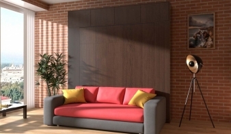 Вертикальная Шкаф-кровать с диваном Дино 6 BMS