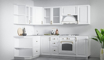 Угловая кухня Виктория 2.4 BMS цвет белый