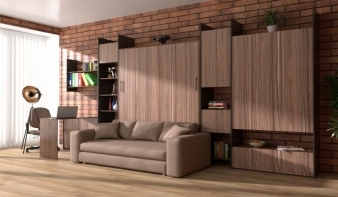 Вертикальная Шкаф-кровать с диваном Лотти BMS