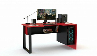 Геймерский стол Свон-12 BMS красного цвета