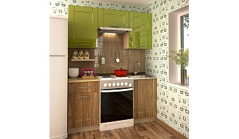 Кухня Олива-Р BMS зеленого цвета