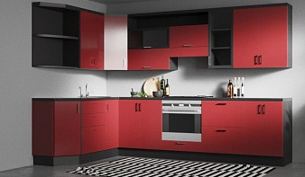 Кухня Маргарита 15 BMS красного цвета