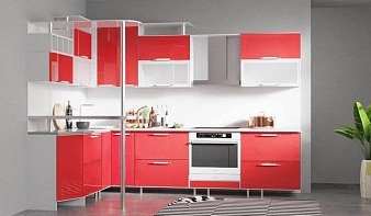 Кухня Пластика-19 BMS красного цвета