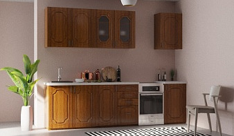 Кухня Анастасия-8 BMS коричневого цвета