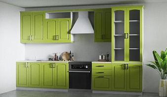 Кухня Трапеза Люкс 30 BMS зеленого цвета