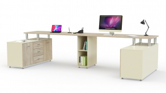 Письменный стол для двоих Колор 59 BMS по индивидуальному размеру