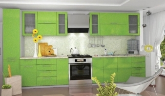 Кухня София 2 BMS зеленого цвета