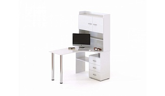 Компьютерный угловой стол Бонни 1 с шкафчиками BMS с тумбой