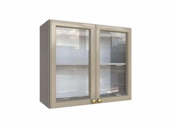 Шкаф верхний с 2-мя остекленными дверцами Шарлин BMS - Фото