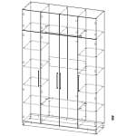 Распашной шкаф Вилета 8 (1600*2500*500)