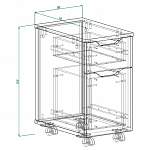Чертеж Комод на колесах Долли BMS