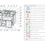Схема сборки Шкаф нижний с 2-мя ящиками 2-мя дверями Изабелла BMS