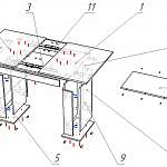 Схема сборки Кухонный стол Блеск 7 BMS